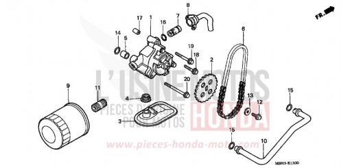 OIL FILTER/OIL PUMP VT1100C3W de 1998